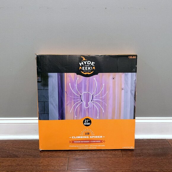 Hyde & Eek! Animated SPIDER Faux Neon LED Halloween Motion Light Sign NEW 2023 - Picture 1 of 5